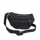 Lovis Unisex Leather Belt Bag Black