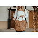 Lucille Large Shopper in Braided Cow Leather – Beige