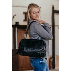 SCHULTERTASCHE-BOWLING BAG MERYL Leder schwarz