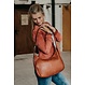 Shopper Hobo Bag Cathrine aus Vollrindsleder – Rot-Braun
