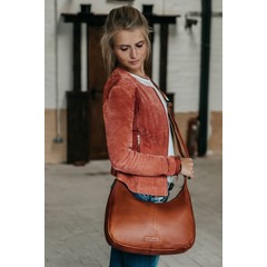 Cathrine Reddish Brown Leather Hobo Bag