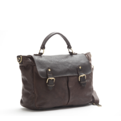 Unisex Ledertasche Daniele dunkelbraun