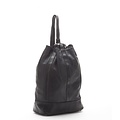 Beuteltasche Rucksack Giulia Leder schwarz
