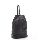 Leather pouch bag backpack GIULIA, black