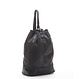Cowhide leather pouch bag backpack GIULIA, vegetable tanned, black