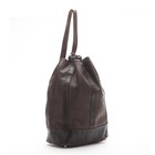 Leather pouch bag backpack GIULIA, brown