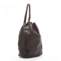 Leder Beuteltasche Rucksack GIULIA, braun