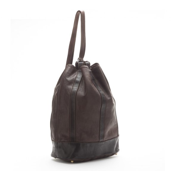 Giulia Backpack Bag in Vegetable-Tanned Leather – Brown