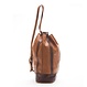 Cowhide leather pouch bag backpack GIULIA, vegetable tanned, grey
