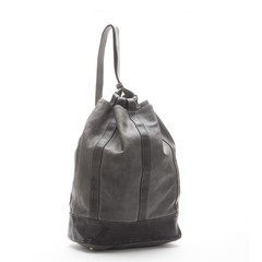 Beuteltasche Rucksack Giulia Leder grau