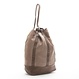 Beuteltasche & Rucksack Giulia aus pflanzlich gegerbtem Leder – Taupe