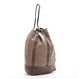 Cowhide leather pouch bag backpack GIULIA, vegetable tanned, taupe