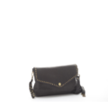 Clutch Umhängetasche Rosa Leder schwarz