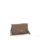 Damen Clutch & Umhängetasche Rosa aus pflanzlich gegerbtem Kalbsleder – Schwarz