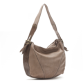 Schultertasche Romina Leder Beige