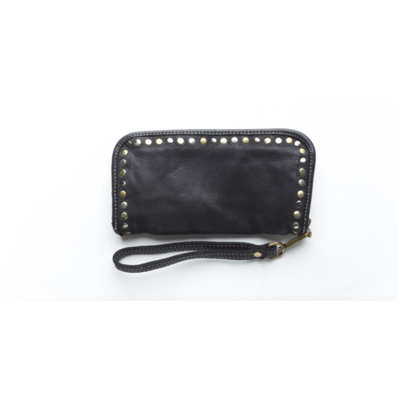 Italian Women’s Calfleather wallet clutch FELICIA - nero