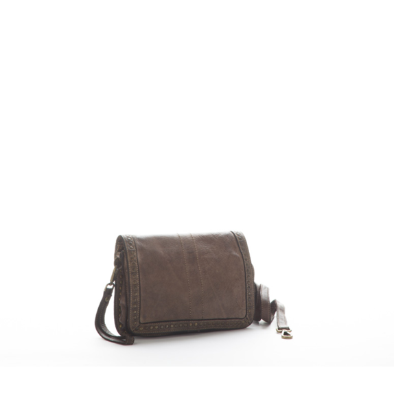 Italian Women’s Pochette Clutch Bag ELENA - darkbrown