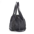 Antonella Leather Bucket Bag Grey