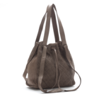 Beuteltasche Antonella Leder taupe