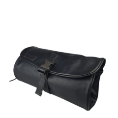 Cliffhanger Black Leather Toiletry Bag
