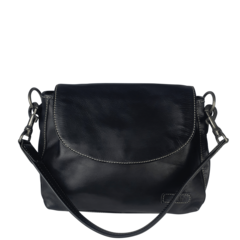 Handtasche Hanna Leder schwarz