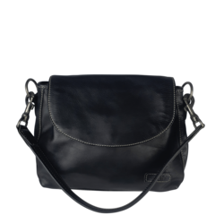 HANDTASCHE HANNA Vintage Leder schwarz