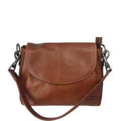 Handtasche Hanna Leder rot-braun