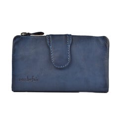 DAMEN GELDBÖRSE ELISA Leder indigo blau