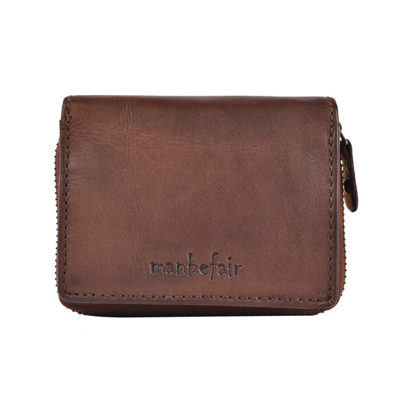 Little Marta Compact Wallet in Cow Leather – Chocolate Brown