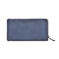 DAMEN GELDBÖRSE MARTA Leder indigo blau