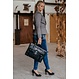 Winston Briefcase & Laptop Bag in Cow Leather – Green & Black