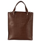 LINN SHOPPER leather brown croco