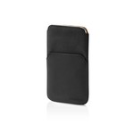 Handyhülle Leder 7,5 × 14,3 cm schwarz
