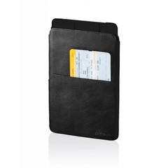 Black Leather Sleeve 17 × 23 cm