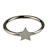 Ring Star Stainless Steel - Zilver