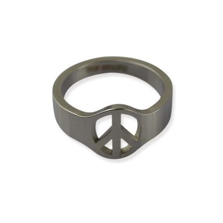 Ring Stainless Steel (RVS) Peace