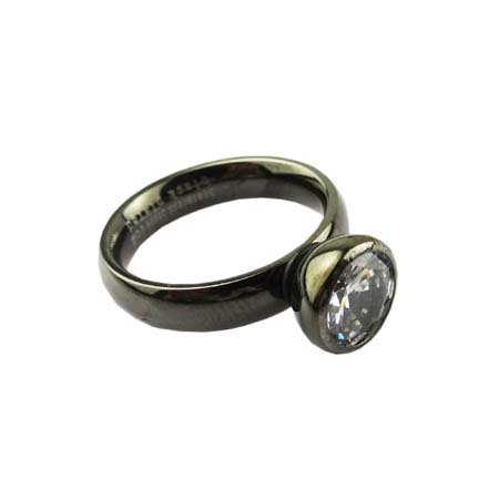 Ring Stainless Steel Black Plated