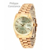 Philippe Constance Horloge Large Rose Serrated Plain Silver