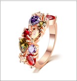 Ring Rose Gold Plated Colorfull