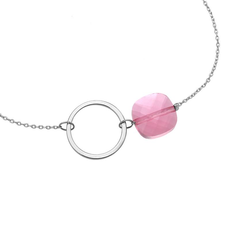 Armband Circulair Rose Stone