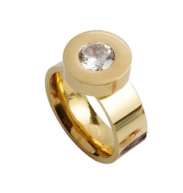 Ring | Stone | Steel | Gold Plated