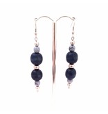 Sazou Jewels Oorbellen Jeans Blue 3