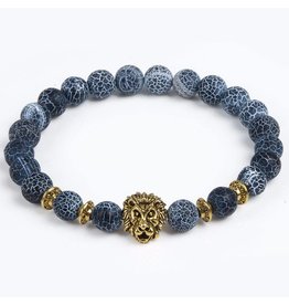 Sazou Jewels Armband Natural Stones | Leeuw Blauw | Goud