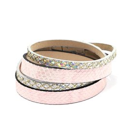 Wikkelarmband Silver Pink