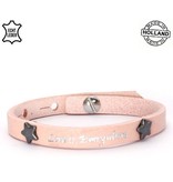 Armband Leer Love is Everywhere - Pink