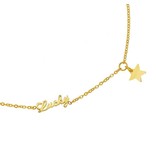 Stainless Steel enkelbandje Lucky Star Gold