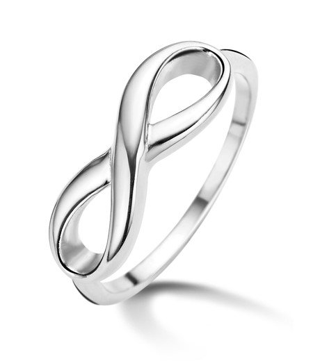 New Bling Ring Infinity Stainless Steel silver plated