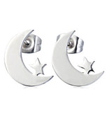 Oorknopjes Stainless Steel Moon & Star