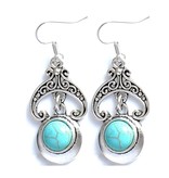 Oorbellen Boho Turquoise