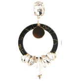 Oorbellen  Classy Shining Drup Black